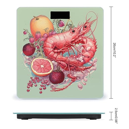 Pomegranates and Fruits Scale for Body Weight Highly Accurate Digital Bathroom Scale Sturdy Tempered Glass Weighing Scales with LCD Display Fashion Body Fat Smart Scales 400lb