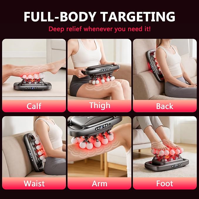 20 Heads Upgraded Massage Gun Deep Tissue Back Massager for Pain Relief with 30 Intensity Levels Portable Handheld Electric Percussion Massager for Full Body Ideal Gifts for Women Men Mom and Dad
