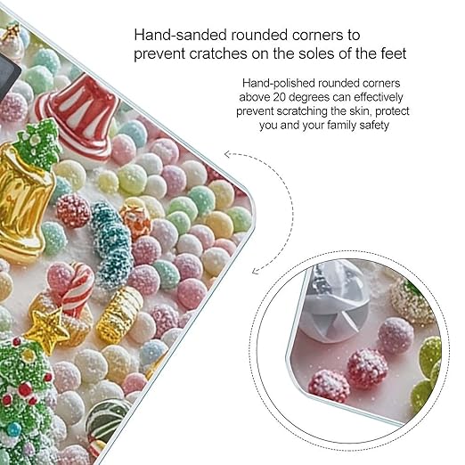 Colorful Candy Scale for Body Weight Highly Accurate Digital Bathroom Body Scale Digital Bathroom Scales for People Anti-Slip Large LCD Display Smart Scales