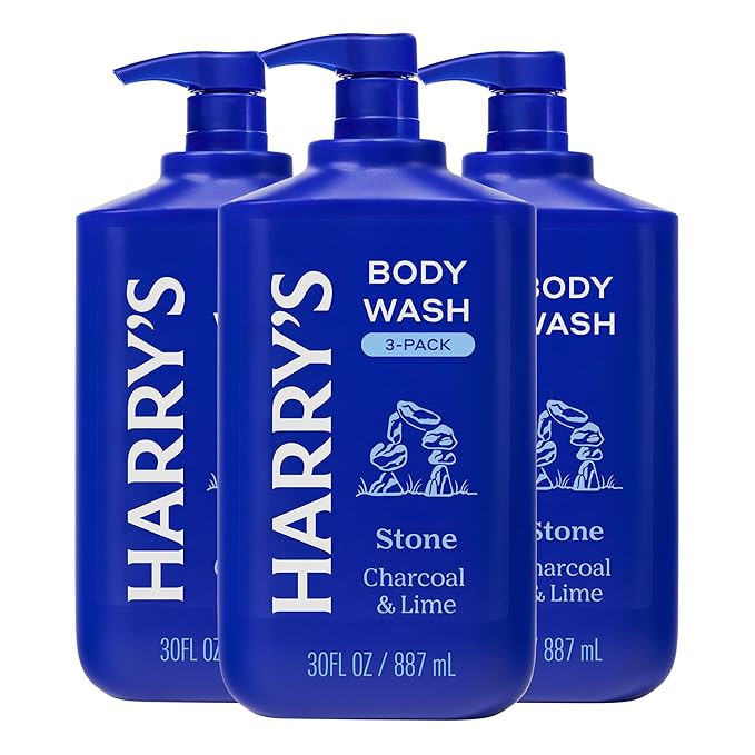 Harry's Men's Body Wash - Stone - 30 fl oz - Shower Gel for Men - No ParabensSulfatesor Dyes(Pack of 3)