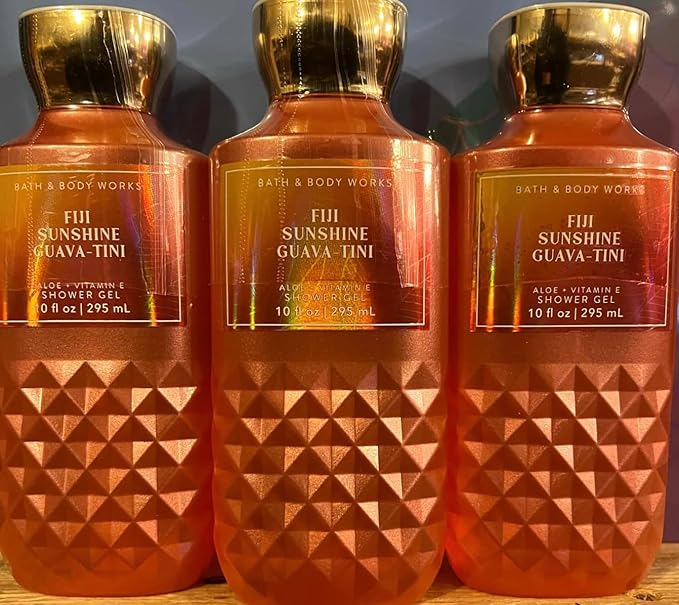 3 FIJI SUNSHINE GUAVA-TINI bath &amp Body Wash Shower Gel 10 oz