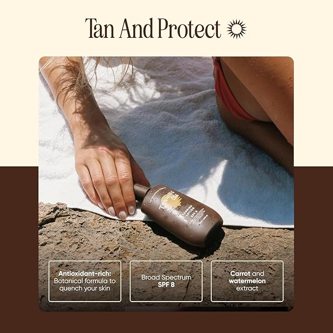 Tanning Club Hydrating Glow Duo: SPF 8 Tanning Lotion and After Tan Lotion with Hyaluronic Acid – Water and Sweat Resistant for up to 80 Minutes – Moisturizing Set for Radiant Skin