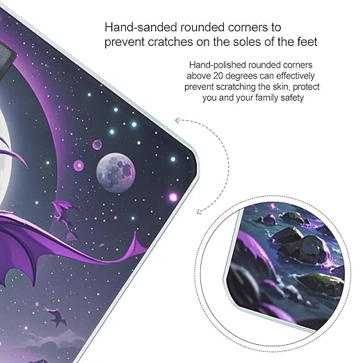 Purple Dragon Moon Scale for Body Weight Highly Accurate Digital Bathroom Electronic Weighing Machine for People LCD Display Large Size Tempered Glass for Safe Home Use