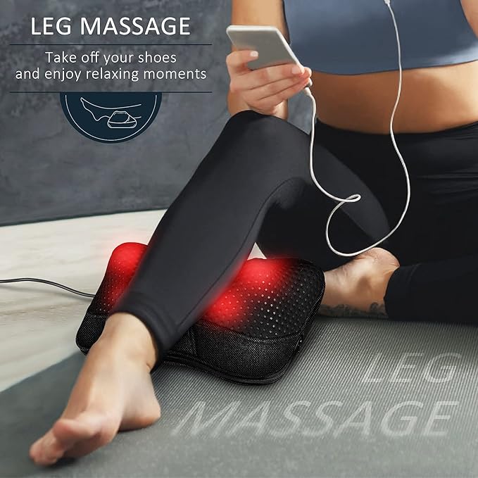 VIKTOR JURGEN Shiatsu Back Massager with Heat - Kneading Massage Pillow for Neck Shoulder Pain Relief - Christmas Gift for Women Men Dad Mom - Great for Mother's Day Father's Day Valentine's Day