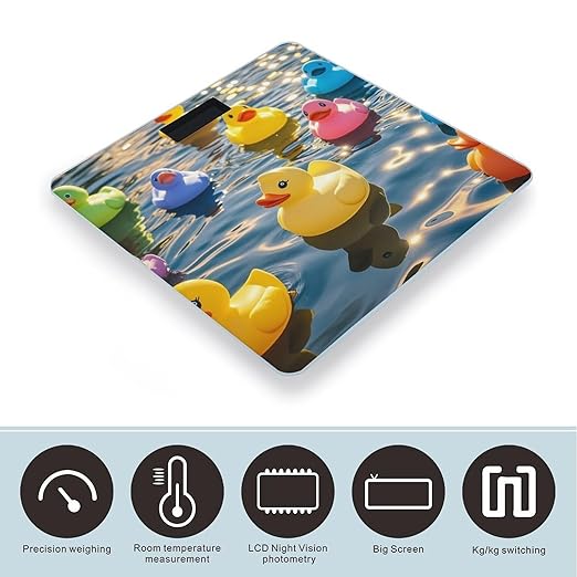 Rubber Ducks Bathroom Scale Digital Weight Scale Precision 400 Lbs Weighing Scales Large with LCD Backlight Display BMI Measures