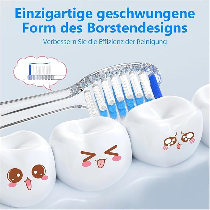 10-Pack Kids Replacement Toothbrush HeadsCompatible with Seago SG513/SG977/SGEK6/DT-K6(Blue)