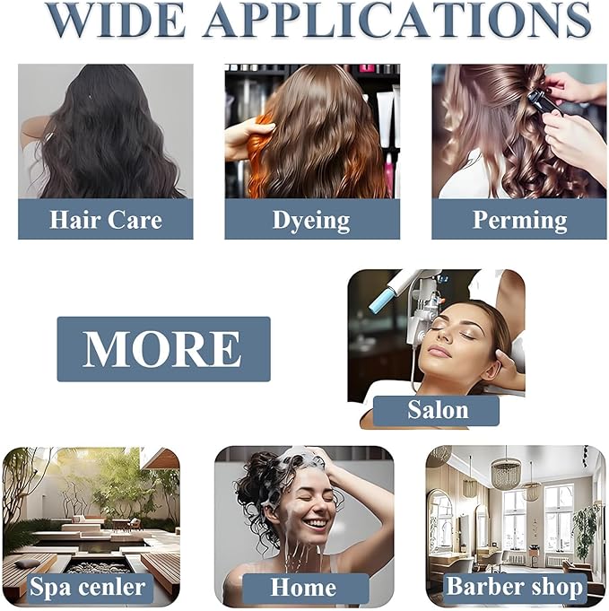360 Degree Rotating Heating Ring Rotating Hair Treatment MachineUFO 3 in 1 Orbiting Hair Dryer-Hair Steamerfor Hair Salon Or at Home Hair Care Upright