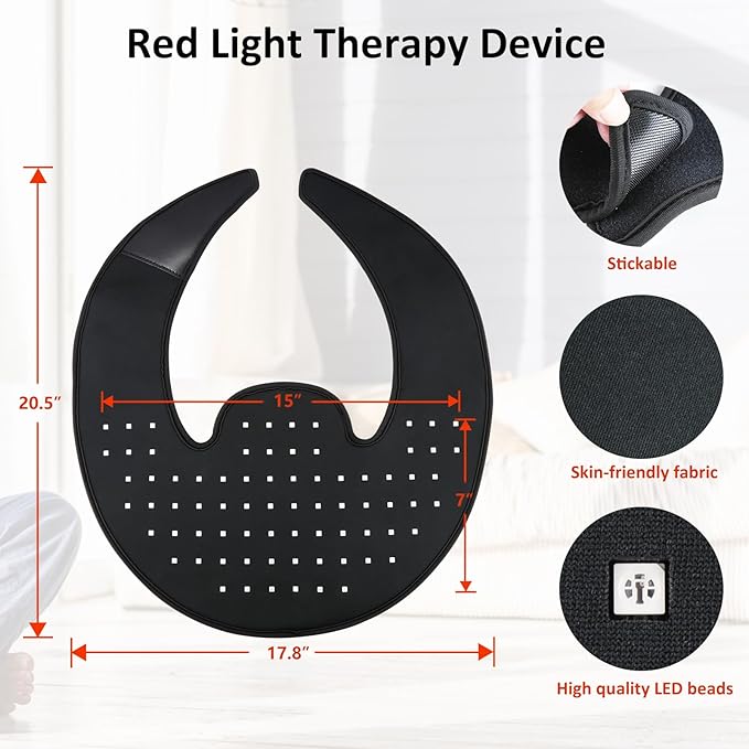 Sales Clearance All-in-One Cordless Red Light Therapy for Neck Shoulders and Back 850nm Infrared Therapy Heating Pad with Timer for Joints &amp Muscle Relaxation Easy Clean