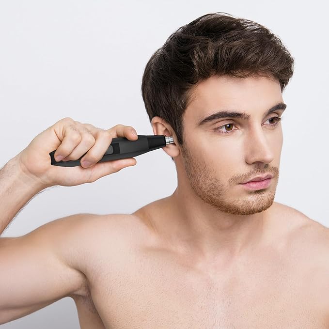 Soonsell Mens Nose Hair TrimmerPainless Nose and Ear Hair Trimmer for MenPowerful 8000RPM MotorEasy to CleanWet/Dry UsePortable