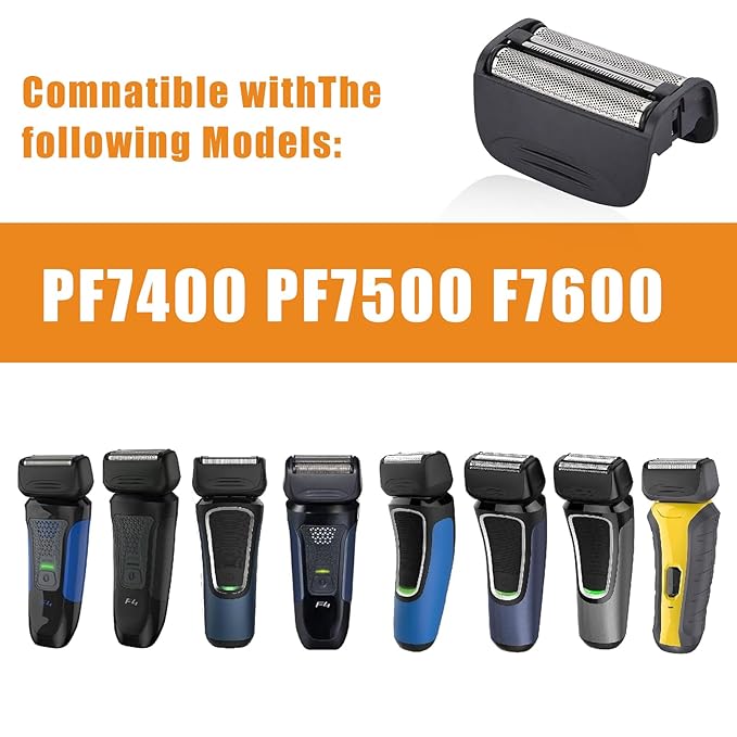 Shaver Replacement Head Compatible with Remington Foil Shaver PF7400 PF7500 and PF7600 Models (Black(3PCS))