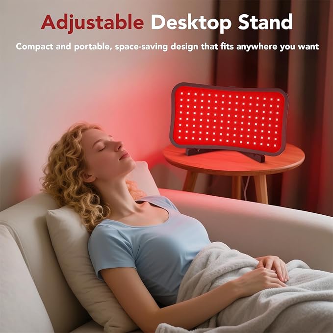 Red Light Therapy for Face and Body 660nm Red + 850nm Near-Infrared LED Light Therapy Device with Adjustable Stand Light Therapy for Face &amp Body at Home