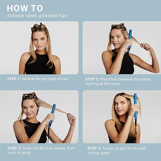 Nano Titanium Ultra-Sleek Hair Straightener Flat Iron for All Hair Types