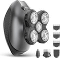 Electric Razor for Men 5-in-1 Multi-Function Electric Shavers for Men IPX7 Waterproof Bald Head Shaver with LED Display Rechargeable Beard Trimmer Body Hair Trimmer Ideal Gifts for Husband (Black)
