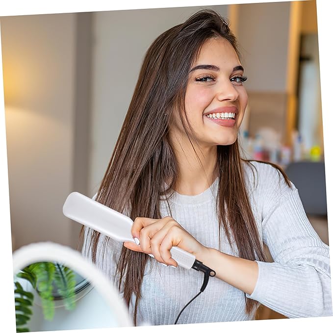 Dual Function Hair Straightener Iron Curler PTC Heated Ceramic Plates Quick Heat Styling Tool for Women Girls