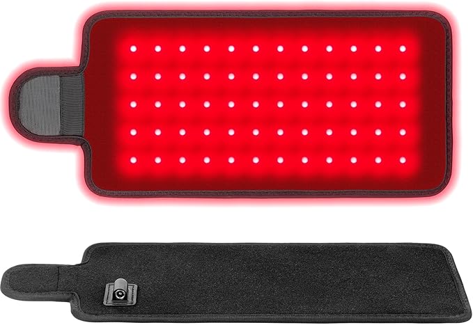 Red Light Therapy Belt for Body Flexible Use Red Light Pad with Timer Controller Fit for Small Areas 60 Beads Portable Infrared Light Therapy Belt for Starters