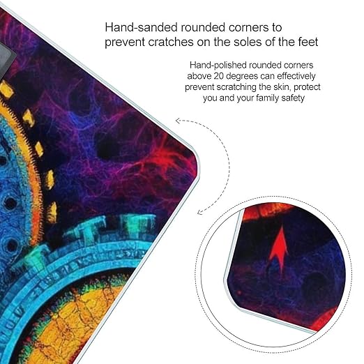 Women's Fashion Automatic Switch Digital Bathroom Weighing Scale Smart Scale Ancient Indian Trippy Mandala Colorful Dark Eyes Vintage Art