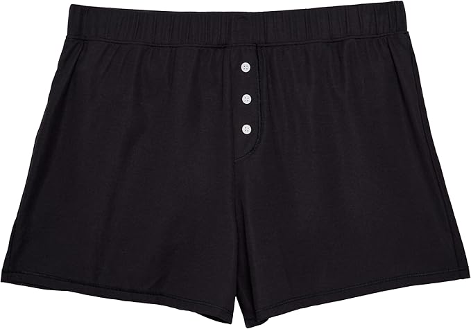 Thinx Ultra-Soft Period Underwear Overnight Sleep-Shorts Leakproof Holds Up to 12 Regular Tampons* Period Underwear for Women Reusable &amp Controls Odor Black L