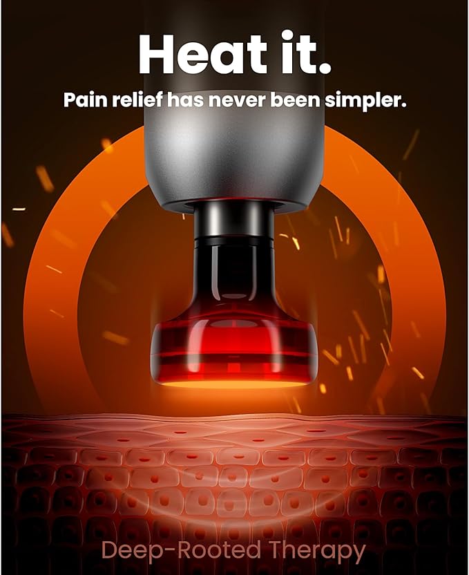 BOB AND BRAD C2 Plus Massage Gun with Heat Deep Tissue Percussion FSA Massager Gun for Athletes &amp Pain Relief Electric Handheld Back Neck Shoulder Muscle Massager HSA Eligible Gift