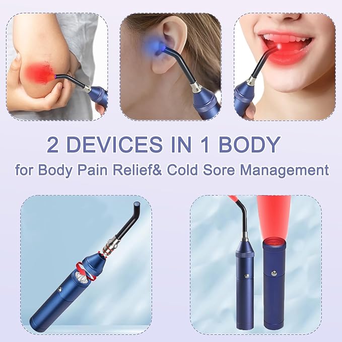 JINGYAN Portable Red Light Therapy Device with 5 WavelengthsNear Infrared Light Therapy with Removable Tip for Multi-Area Comfort Support