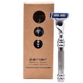 Parker 43M All-Metal RazorGillette® Mach 3 Compatible Razorr – Accepts All Gillette® Mach 3 Trriple Blade Cartridge Refills – Deluxe Brass-Frame 1 Refill Cartridge Included (CHROME)