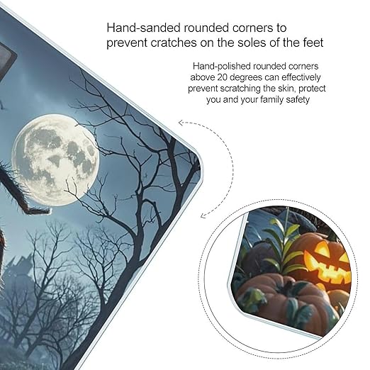 Pumpkin Ghost Night Scale for Body Weight Highly Accurate Digital Bathroom Body Scale Digital Bathroom Scales for People Anti-Slip Large LCD Display Smart Scales