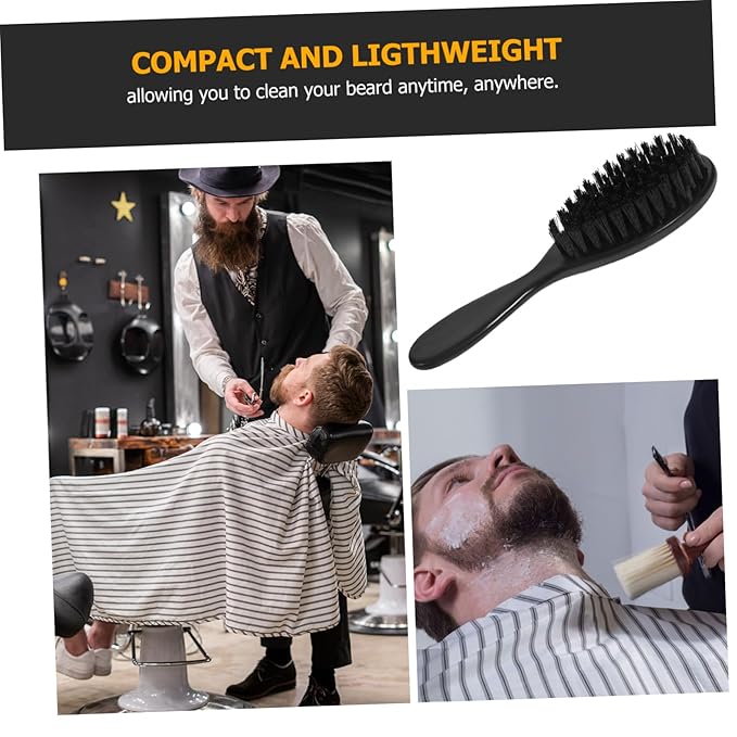 FOMIYES 12pcs Beard Sweep Brush Bristle Grooming Tool for Men for Beard Care and Hair Cleaning Compact Design for Travel Use