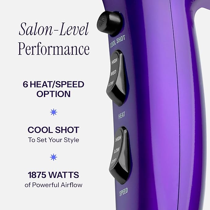 Hot Tools Pro Artist 1875W Turbo Ceramic + Ionic Hair Dryer | Fast Dry Lightweight