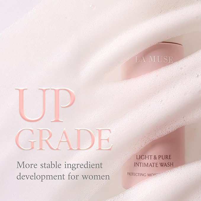 LA MUSE Daily Feminine Wash | pH Balanced Paraben-Free Vaginal Wash | Micro Bubble Soft &amp Mild Cleansing for Sensitive Skin | Plant Based Natural Intimate Hygiene for Women | 5.07 fl oz
