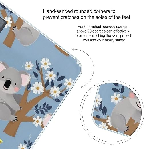 Women's Digital Bathroom Weighing Scale Automatic Switch Energy Saving Scale Smart Scale for Body Weight Cute Cartoon Koala Floral
