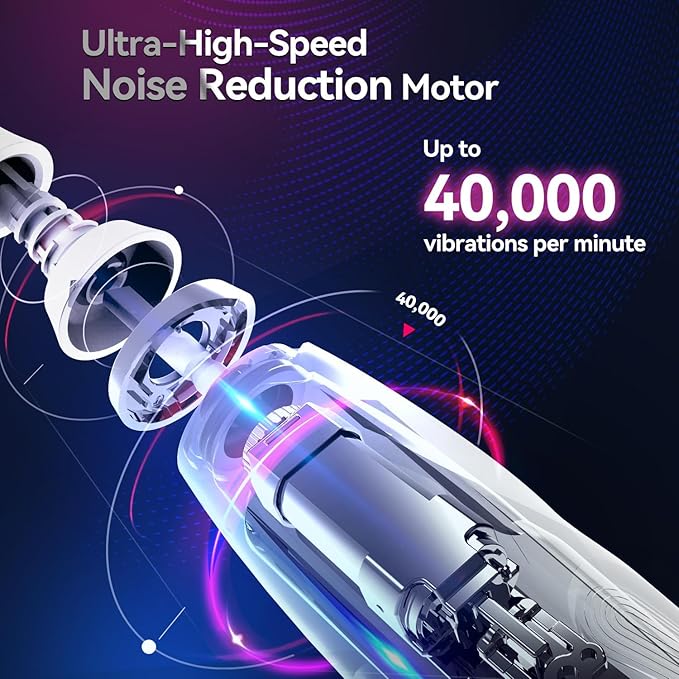 SEAGO Electric Toothbrush with 8 Soft Bristle Heads for AdultsPressure Sensor 5 Modes with 2 Minutes Build in Smart TimerRechargeable Travel Toothbrush with Brush Hold and Travel Case(2752Pink)