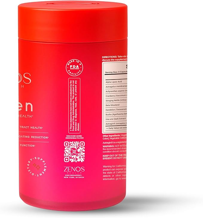 Zenos Health VZen Vaginal Probiotics for Women – Probiotics and Prebiotics for Digestive Health &amp Bloating Relief for Women – Improve Gut Health Urinary Tract &amp Daily Wellness - Made in USA