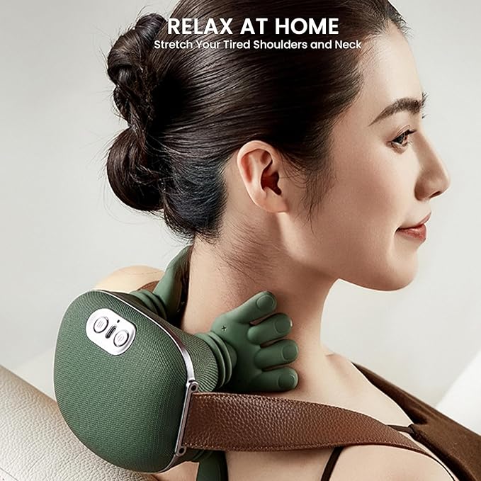 Neck Massager with Heat 2025 New Shiatsu Neck and Back Massager with 4D Kneading Wireless Deep Tissue Massage for Shoulder and Cervical Pain Relief Portable and Rechargeable for Home Office Use