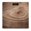 Wood Grain Scale with LCD Easy-to-Read Anti-Slip Weight Digital Bathroom Scale Precision Weighing Scales Sturdy Tempered Glass Body Weight Scales for Daily Use