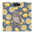 Lemon and Owl Scale for Body Weight Anti-Slip Tempered Glass Digital Bathroom Scales Clear LCD Display Weighing Scale Safe Rounded Corners Smart Scales