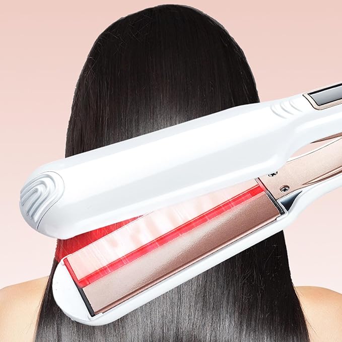 Professional Hair Straightener Fast Heating Flat Iron for Hair Iron Easy Versatile Design Lightweight Suitable for Travel Abroad Infrared Straightener to Remove Frizz