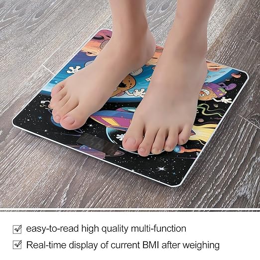 Funny Potato Bathroom Scale for Body Weight LCD Display Digital Bathroom Scale Tempered Glass Bathroom Weight Scales Fashion Smart Scales for Home Bedroom 400 Lb