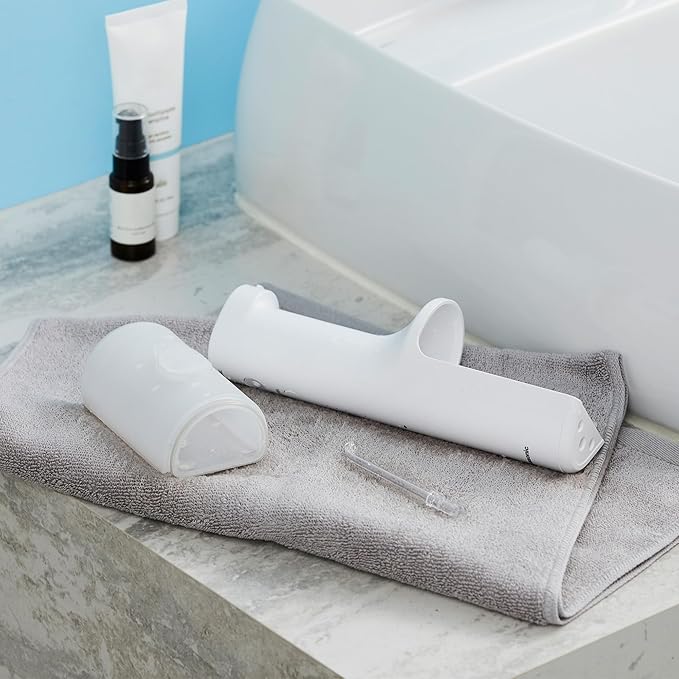 Panasonic Oral Irrigator Cordless Water Flosser with Ultrasonic Cleaning Dishwasher Safe Tank EW-DJ66-W