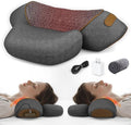 3-in-1 Neck Massager Pillow with Heat &amp Traction Deep Tissue Cervical Traction Device for Neck Hump Corrector Shoulder &amp Upper Back Pain Relief Relaxing TheraPillow Support