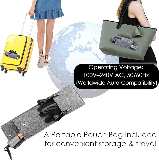 NITION Ceramic Tourmaline Hair Straighteners LCD Flat Iron MCH 10s Fast Heating Up. 1 Smooth 3D Floating Plate Healthy Straightening Tools. Travel Pouch Bag. Dual Voltage. Luxury Gift Box