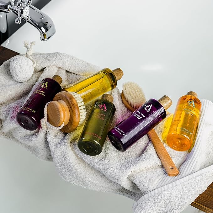 Arran Sense of Scotland Glenashdale Luxury Moisturising Bath and Shower Gel for Women with Freshly Rasped Lemons Grapefruit Green Leaf Essential Oils &amp Hearty Bergamot