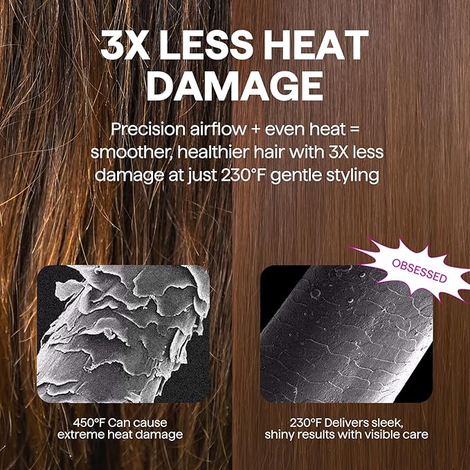 Wavytalk Hair Dryer Brush Set Air Sculpt 4-in-1 Hot Air Brush Set Multi Hair Styler for Salon Blowouts Smooth Curls Volumizing and Straightening Sleek and Less Frizz Pink