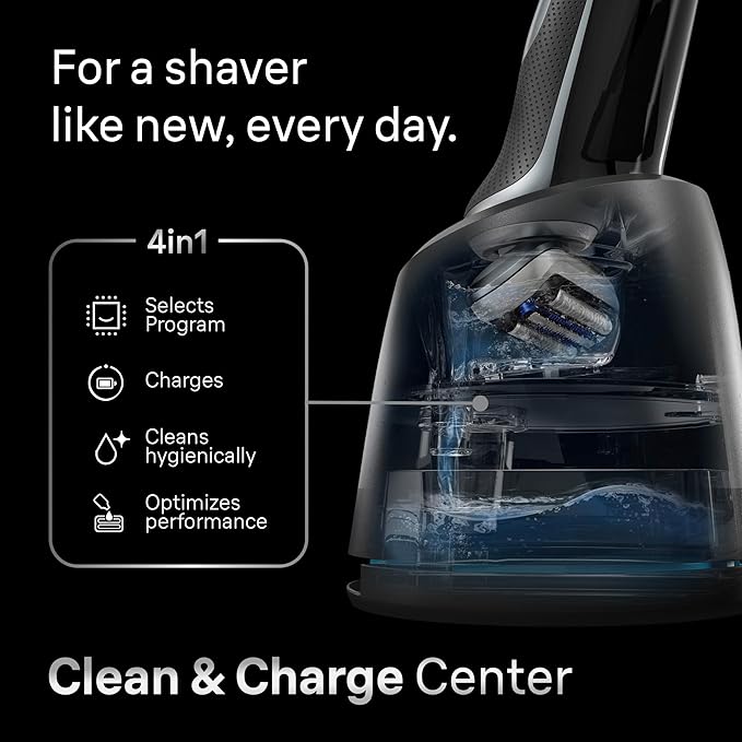 Braun Electric Shaver for Men Series 7 7171cc Wet &amp Dry Shave Turbo &amp Gentle Shaving Modes Waterproof Foil Shaver with Precision Trimmer Space Grey