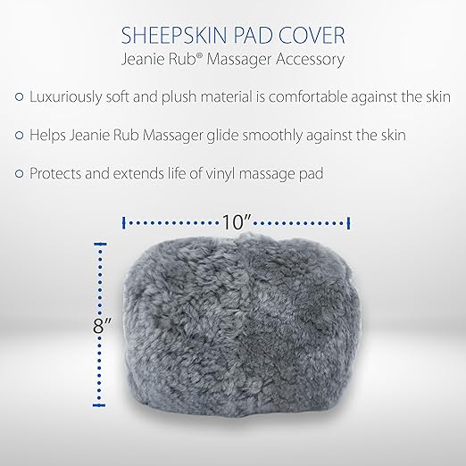 Core Products Jeanie Rub Variable Speed Massager Sheepskin Pad Cover Bundle