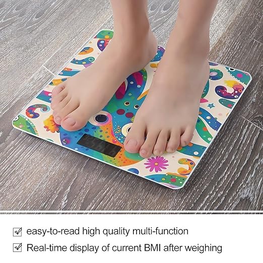 Colorful Octopus Scale for Body Weight Smart Scales Digital Bathroom Scale High Precision Weighing Scales with Large Display Weighing Machine for People