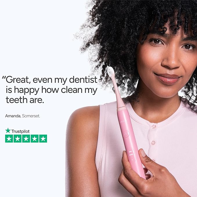ORDO Lite Sonic Toothbrush Electric Toothbrushes with 35000 Pulses Per Min Dual Modes Over 5 Weeks Battery Smart Timer Waterproof USB C Petal
