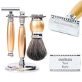 FREED customized gifts Engraving Luxury Men's Safety Razor set Aluminum Alloy Material incloud 120 Japanese Stainless Steel BladesIt's the best gift for men fathersor birthdays.
