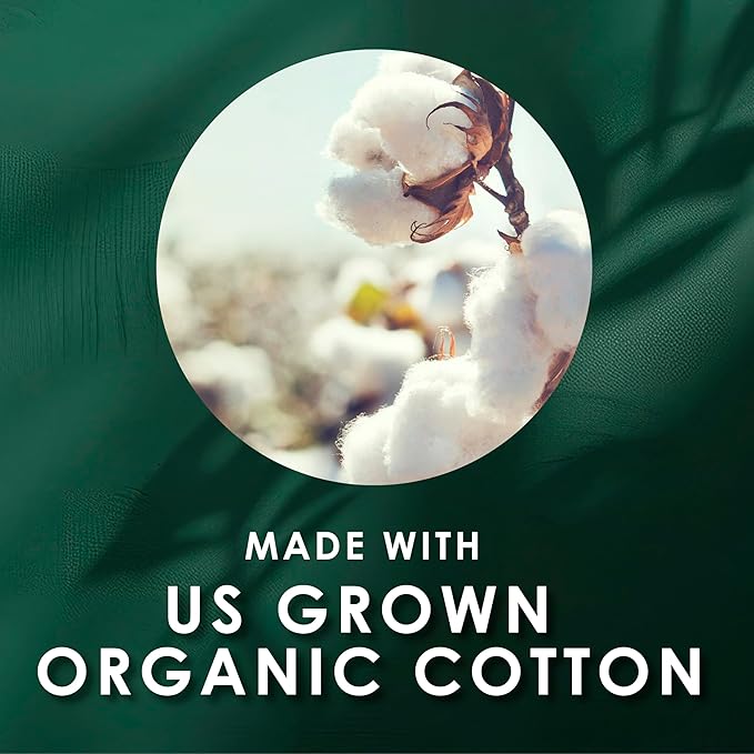L. Cotton Tampons Light/Regular Absorbency Multipack Contains an Organic Cotton Core Made Without Synthetic Pesticides or Fragrances 84 Count (2 Packs of 42)