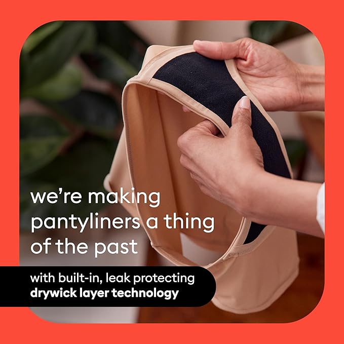 Thinx for All Leaks Hi-Waist Underwear Holds up to 100ml or 6tbps or 1/4 Cup Worth of Liquid* Light Absorbency Incontinence Underwear for Women Feminine Care BlackBerry XXL