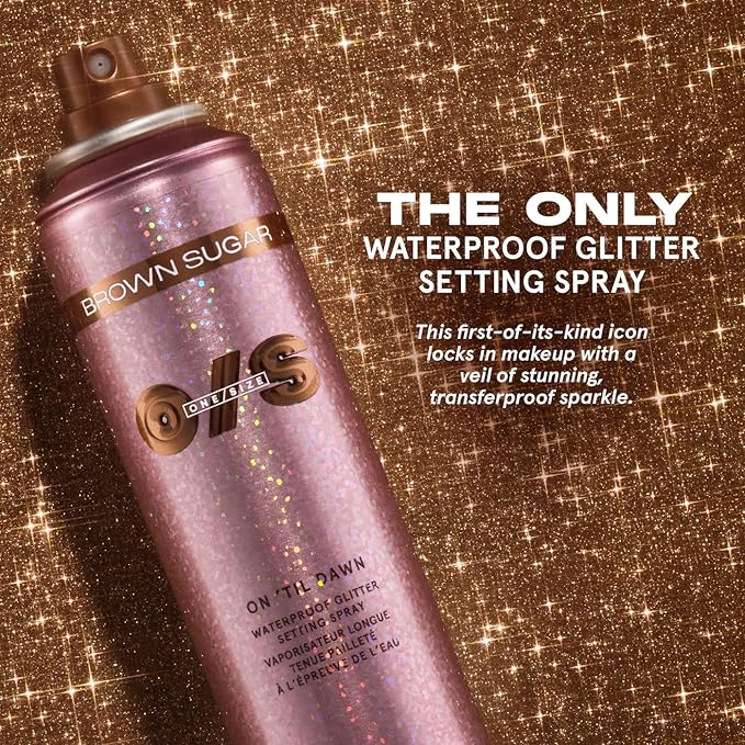 O/S P4trick St4rrr On 'Til Dawn Mattifying Sunscreen Makeup Setting Spray SPF 28 - Brown Sugar - Shimmer finish - Standard Size 3.4 oz/143 mL