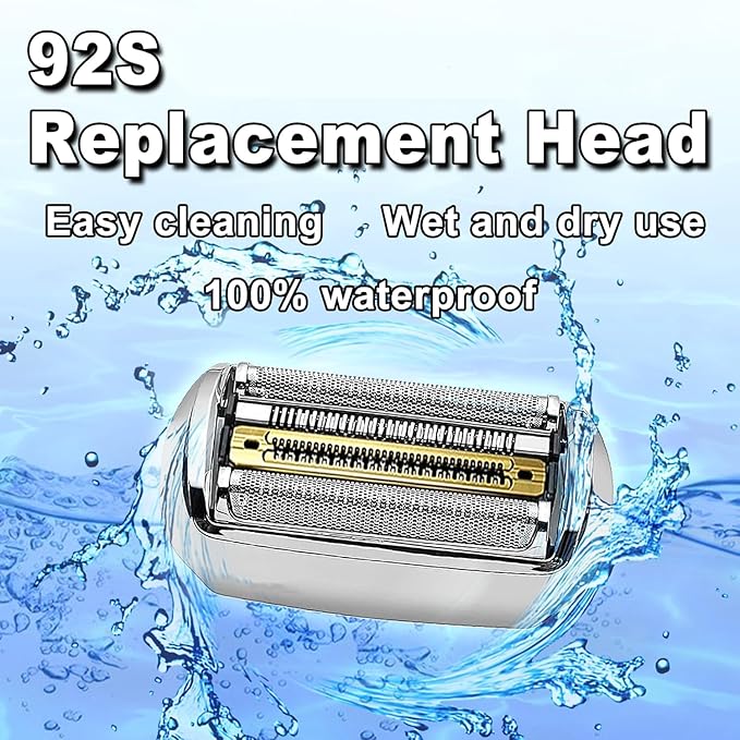 2packs 92S Electric Replacement Shaver Head Series 9 Accessories Shaver Compatible with Braun Series 9 Electric Razors 9290cc 9291cc 9370cc 9293s 9385cc 9390cc 9330s 9296cc (Upgraded ver.)